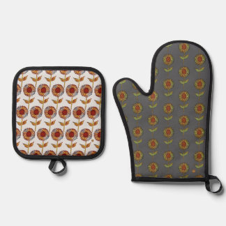 Sunflower Oven Mitt and Pot Holders Oven Mitt & Pot Holder Set