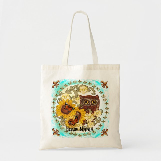 Sunflower Owl   Tote Bag (Front)