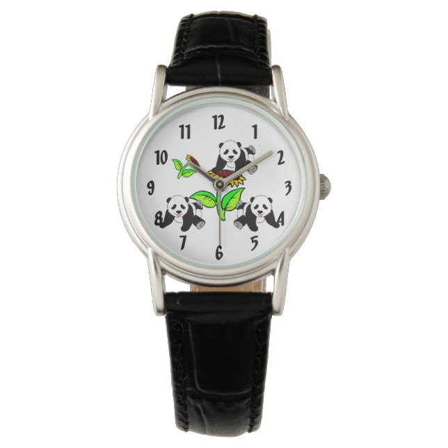 Sunflower Panda Bears Watch (Front)