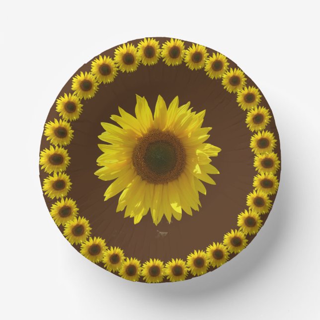Sunflower Paper Bowls Plate (Front)