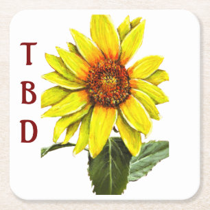 Sunflower Paper Coaster