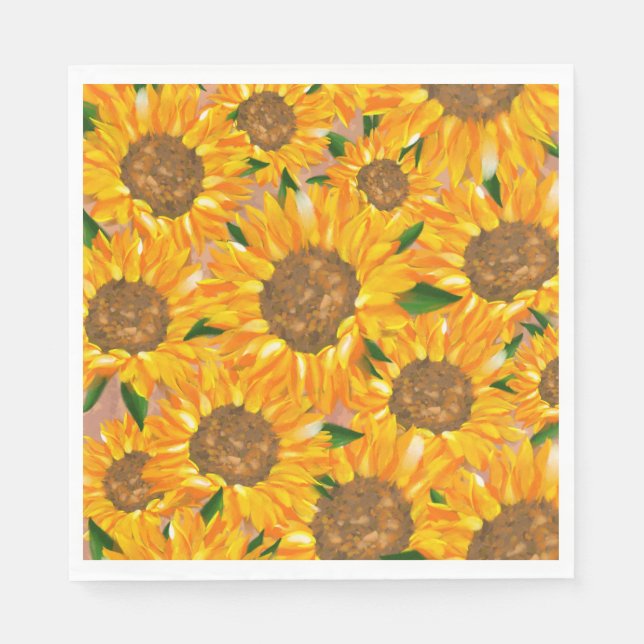 Sunflower Paper Napkin (Front)