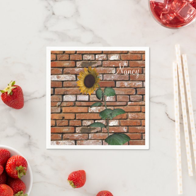 Sunflower Paper Napkins (Insitu)