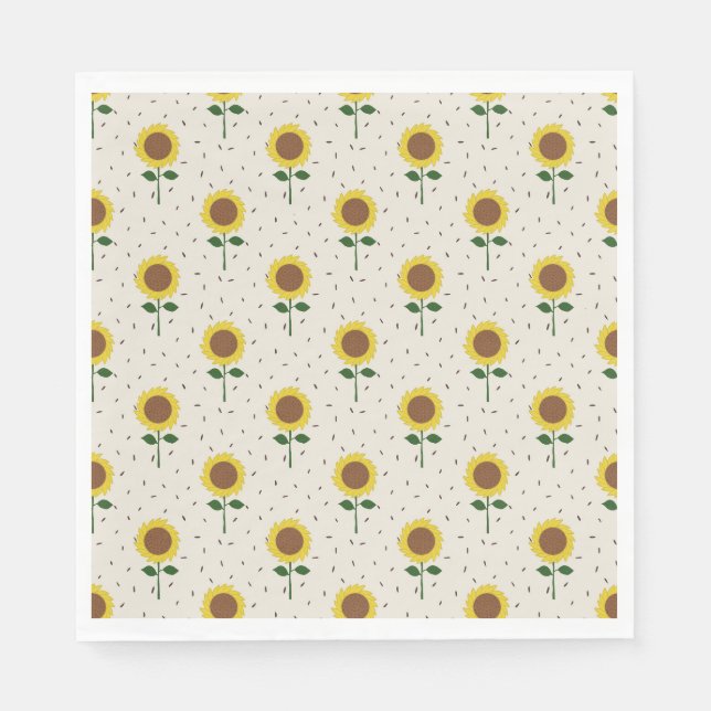 Sunflower Paper Napkins (Front)