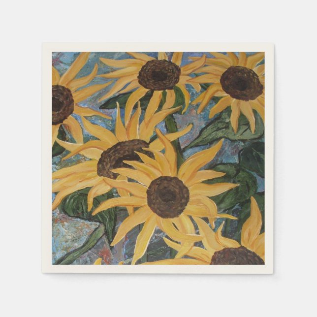 Sunflower paper napkins (Front)
