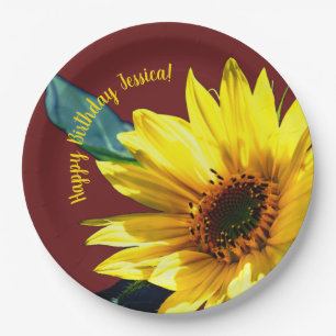 Sunflower Paper Plate