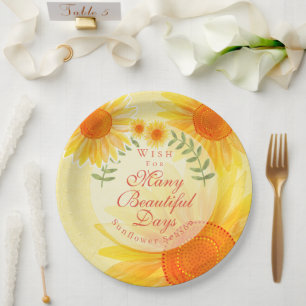 Sunflower  paper plate