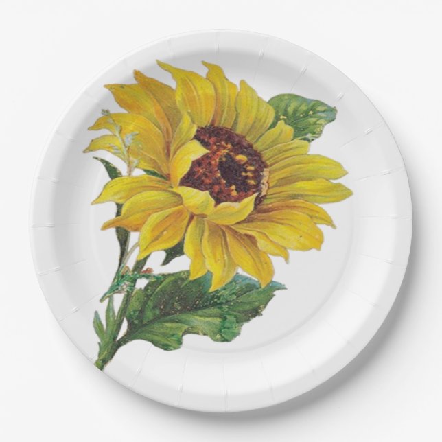 Sunflower Paper Plate (Front)