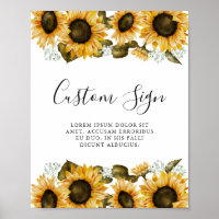 Sunflower Party Custom Sign