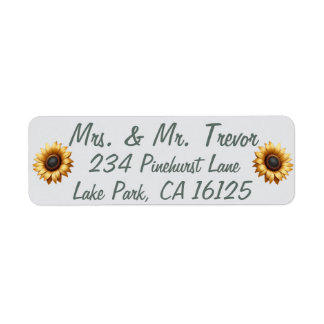 Sunflower Patch Address Labels