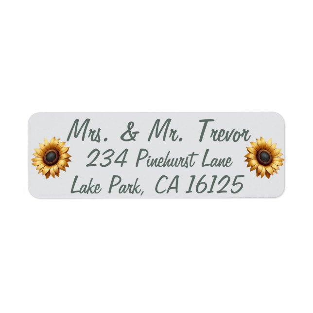 Sunflower Patch Address Labels (Front)