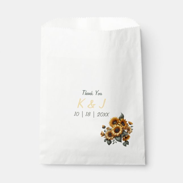 Sunflower Patch Favour Bags (Front)