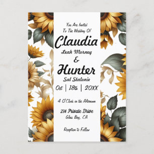 Sunflower Patch Invitation Postcard
