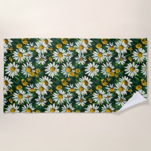 SUNFLOWER PATTERN BEACH TOWEL