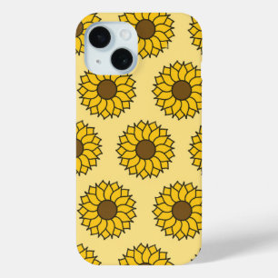 Sunflower Pattern iPhone 15 Case