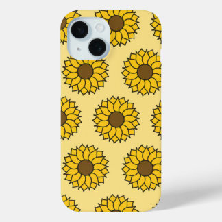 Sunflower Pattern iPhone 15 Case