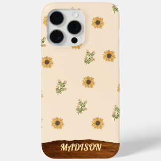 Sunflower Pattern iPhone 15 Pro Max Case