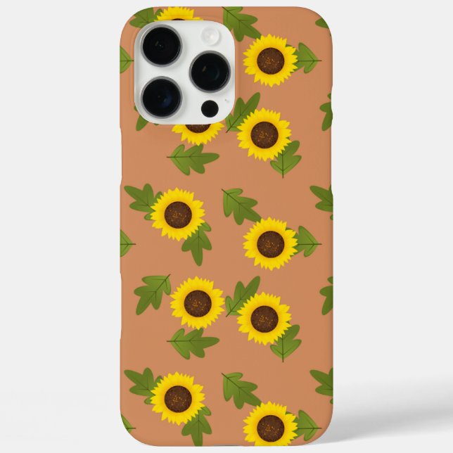 Sunflower Pattern Design – Cute Floral Aesthetic Case-Mate iPhone Case (Back)