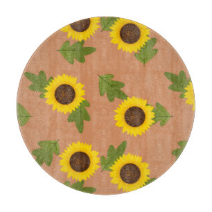 Sunflower Pattern Design – Cute Floral Aesthetic Cutting Board
