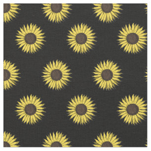 sunflower pattern fabric