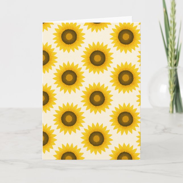 Sunflower Pattern Greeting  Card (Front)