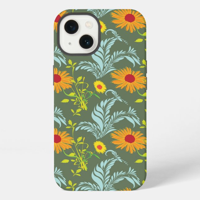 Sunflower pattern iPhone case (Back)