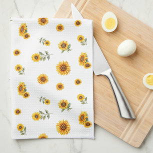 Sunflower Pattern Large Kitchen Towel