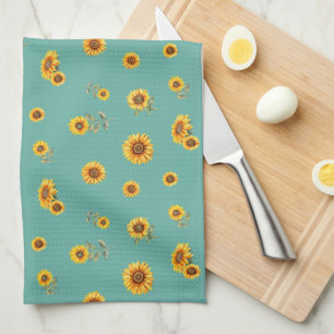 Sunflower Pattern Large Kitchen Towel