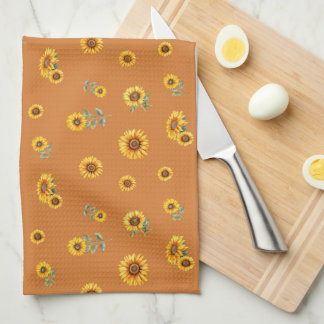Sunflower Pattern Large Kitchen Towel