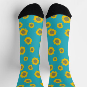 Sunflower Pattern Socks