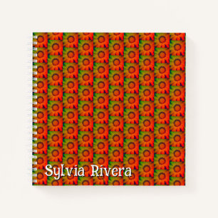 "Sunflower Pattern" Spiral Notebook