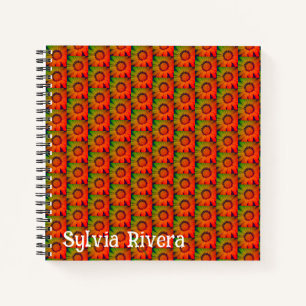 "Sunflower Pattern" Spiral Notebook