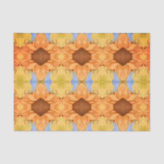 Sunflower Pattern Yellow Floral Watercolor Boho Tissue Paper
