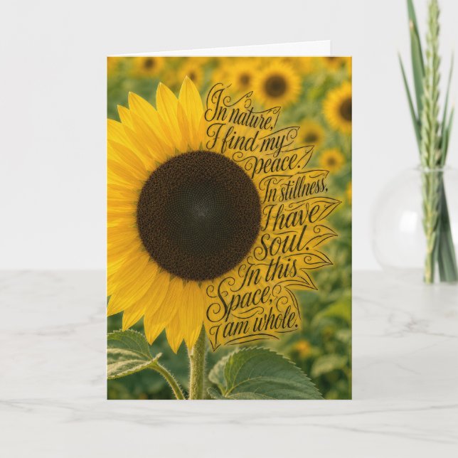 Sunflower Peace  Card (Front)