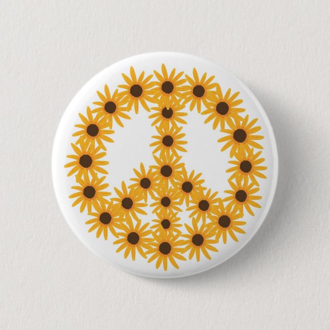 Sunflower Peace Sign buttons (Front)