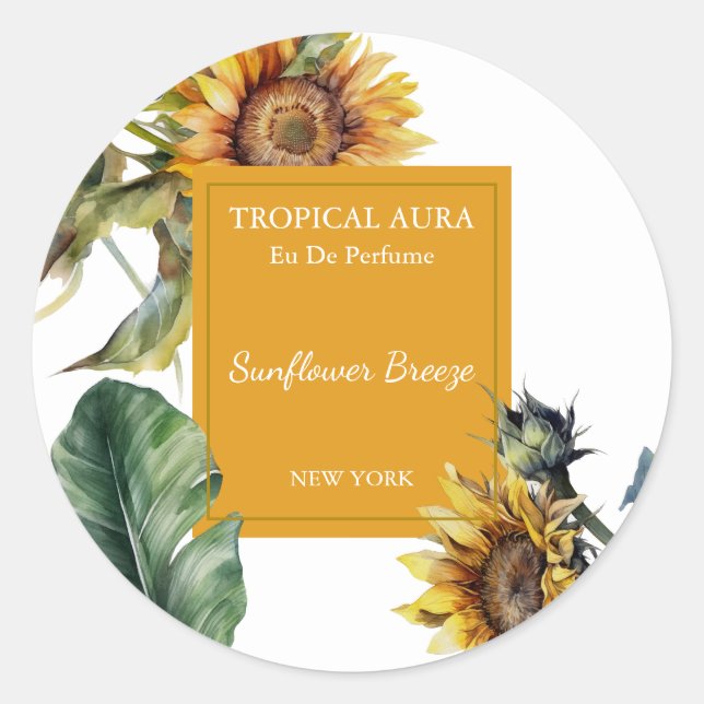 Sunflower Perfume Label (Front)
