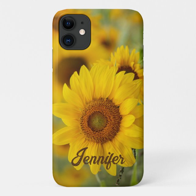 Sunflower Personalised Cell Phone Cover iPhone (Back)