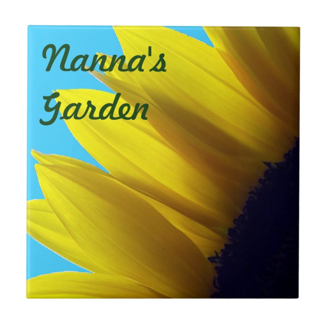 Sunflower Personalised Garden Tile (Front)