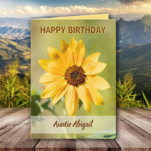 Sunflower Personalised Happy Birthday  Card