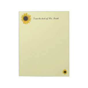 Sunflower Personalised Notepad
