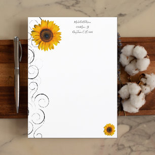 Sunflower Personalised Paper Sheet