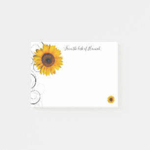 Sunflower Personalised Post-It Notes