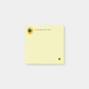 Sunflower Personalised Post-it Notes