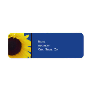 Sunflower Personalised Return Address Label