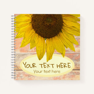 Sunflower personalised Scrapbook Notebook