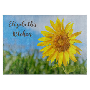 Sunflower Personalized Name Cutting Board
