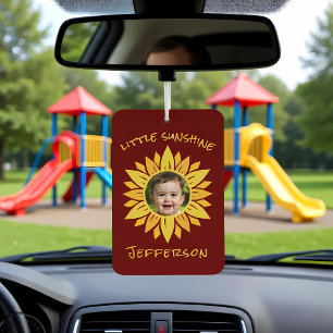 Sunflower Personalized Photo Car Air Freshener