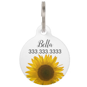 Sunflower Pet Tag