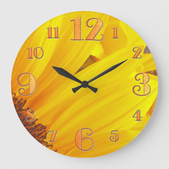 Sunflower Petals Wall Clock (Front)