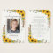 Sunflower Photo Funeral Memorial Prayer Card